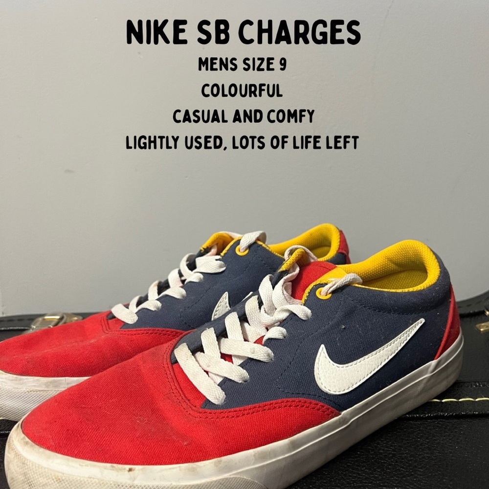 Nike SB Charges Red and Navy Sneakers